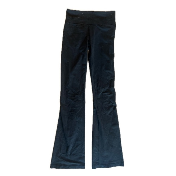 Lululemon Wide Leg Flare solid Black leggings - Picture 1 of 7